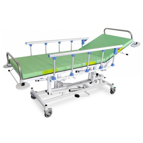 Wózek do przewozu chorych, poręcz alumin. materac 8cm