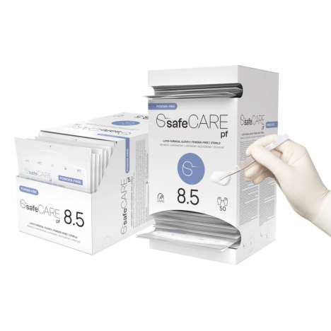safeCARE Rękawice chirurgiczne lateksowe PF rozm. 9,0 1 para