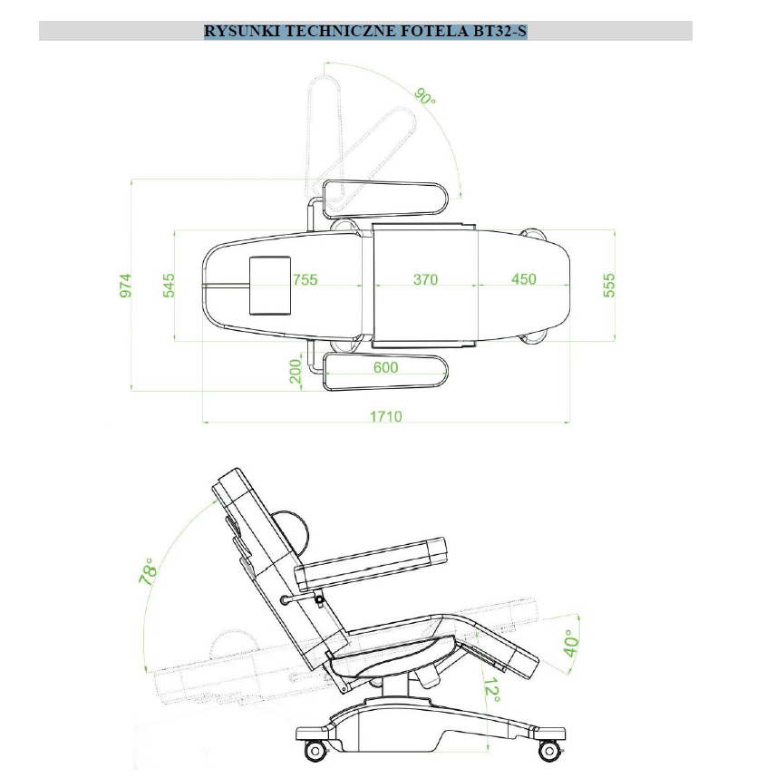 Fotel do dializ BT32-S (2-silnikowy)