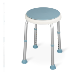 Taboret prysznicowy okrągły, z systemem obrotowym