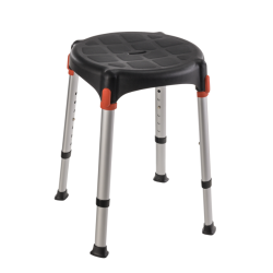 Taboret prysznicowy okrągły, czarny