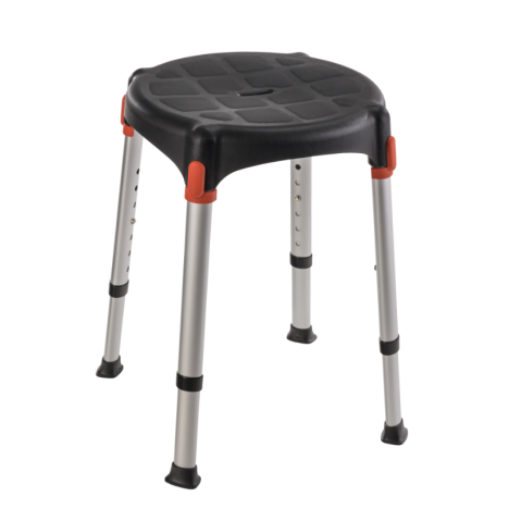 Taboret prysznicowy okrągły, czarny