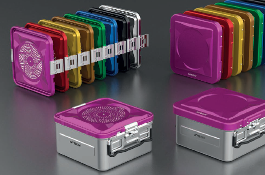 Etykiety do kontenera sterylizacyjnego z koszem, plombą, filtrami 1/2 wsadu-100szt.