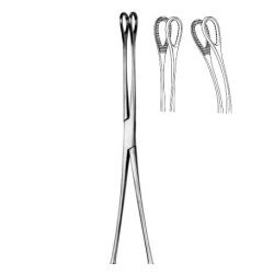 Kleszczyki FOERSTER okienkowe, ryflowane, do opatrunków 25 cm, proste