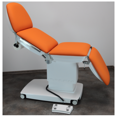 Stół zabiegowy GOLEM 4S, wielospecjalistyczny z podpórkami i kółkami