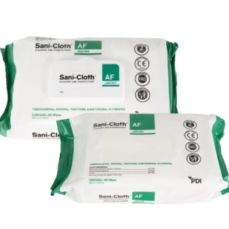 PDI Sani Cloth AF bezalkoholowe chusteczki do dezynfekcji powierzchni i sprzętu 100 szt 