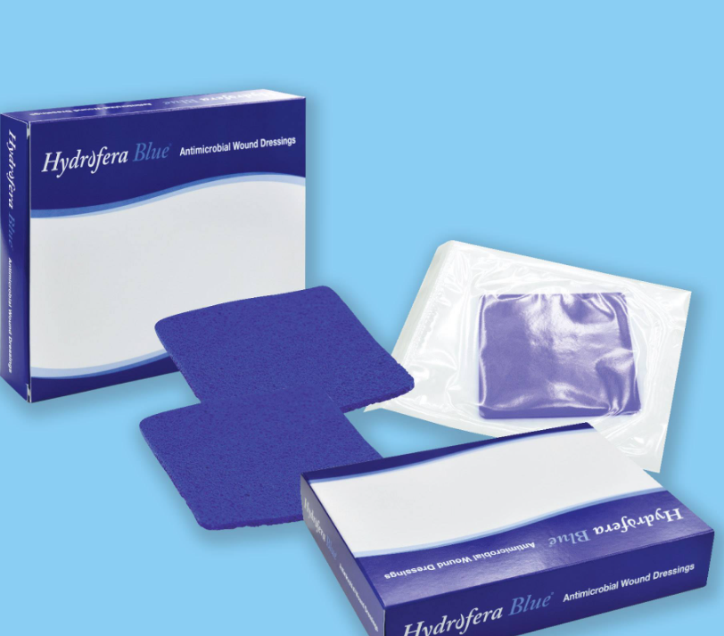 Hydrofera Blue-opatrunek PVA z pigmentami, sterylny, Rozm. 10cm x 10cm-10szt.