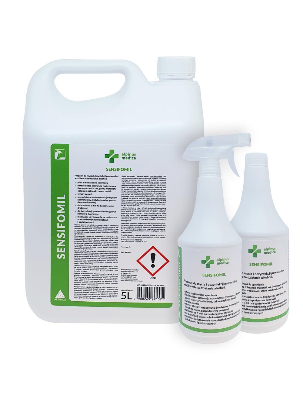 SENSIFOMIL mycie i dezynfekcja powierzchni wrażliwych na alkohol, 1l