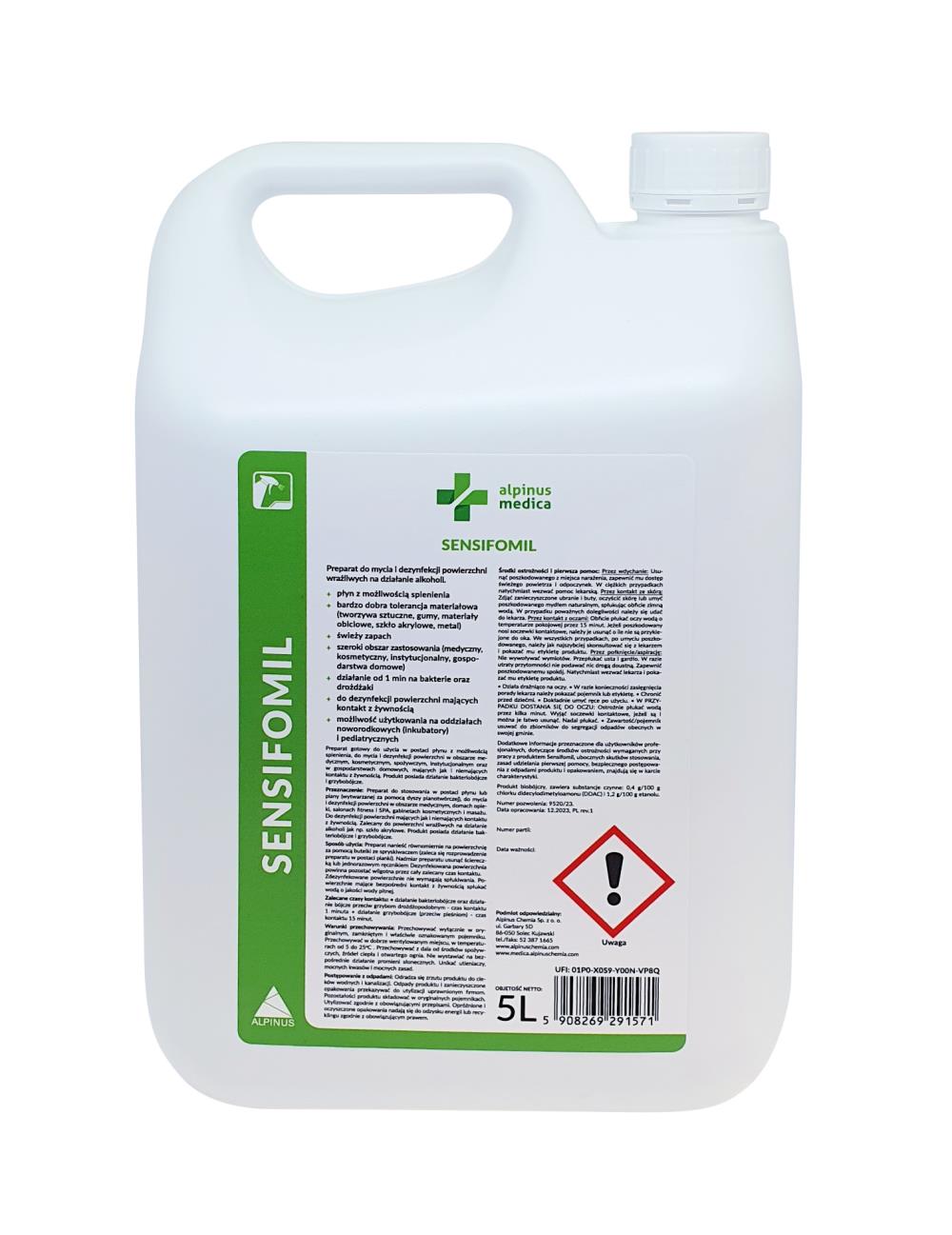 SENSIFOMIL mycie i dezynfekcja powierzchni wrażliwych na alkohol, 1l