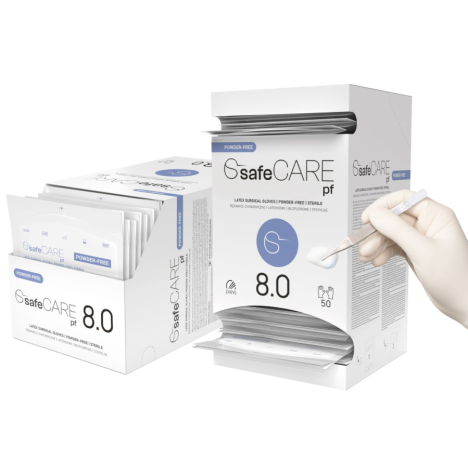 safeCARE Rękawice chirurgiczne lateksowe PP rozm. 8,0 1 para