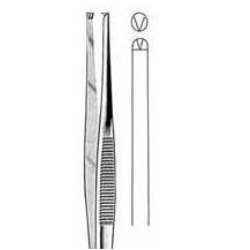 Pęseta chirurgiczna z ząbkiem 1x2,  prosta - dł. 16 cm