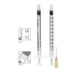 OMNIFIX-F DUO 1ml strzyk. 3-część.1ml z igłą, op. 100 szt 
