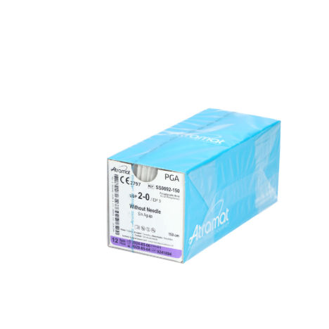 PGA 2/0, dł. 90cm, igła R-26, 1/2 koła okrągła - op. 12sztuk