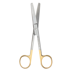 Nożyczki chirurgiczne 14cm tępo/tępe z twardą wkładką utwardzaną węglikiem wolframu, TC- 1 szt. zagięte