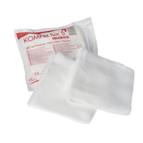 Kompresy z gazy jałowe KOMPRI lux S 10 x 10 cm (1 x 5 szt.)  