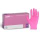 Rękawice nitrylowe easyCARE różowe PF  - XS (100 szt.)