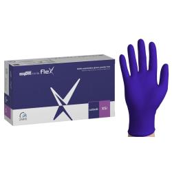 Rękawice nitrylowe easyCARE FLEX kobaltowe PF - XS (100 szt.)
