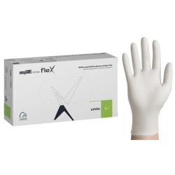 Rękawice nitrylowe easyCARE FLEX biały PF - L (100 szt.)