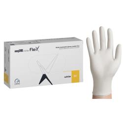 Rękawice nitrylowe easyCARE FLEX biały PF - M (100 szt.)