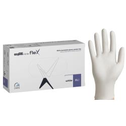 Rękawice nitrylowe easyCARE FLEX biały PF - XL (100 szt.)