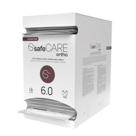 safeCARE ortho-rękawice chirurgiczne, lateks PF, sterylne, 6.0, 1 para