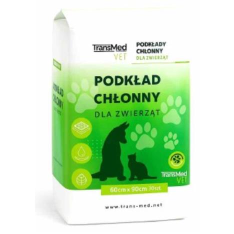 Podkład chłonny weterynaryjny 60 cm x 90 cm, jednorazowy, 30 szt.