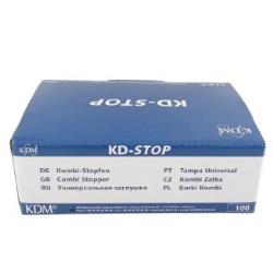 Koreczek luer lock combi niebieski KD-stop - 100 szt.