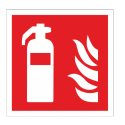 Znak ppoż Gaśnica 150x150mm F (F001) Piktogram