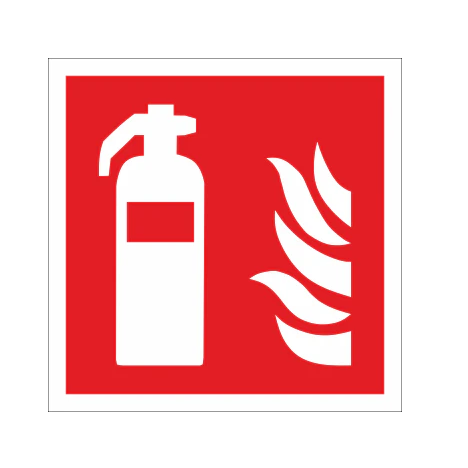 Znak ppoż Gaśnica 150x150mm F (F001) Piktogram