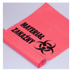 Worki na odpady medyczne i zakaźne Biohazard 60 litrów, czerwone  -10szt.