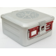 Kontener do sterylizacji z koszem, plombą, filtrami i etykietą 1/2 wsadu