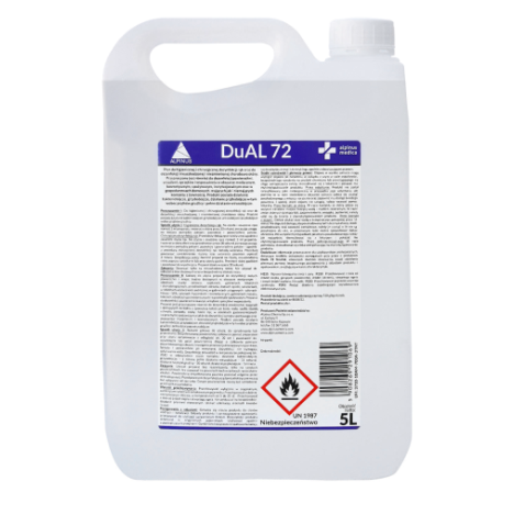 DuAL 72 - Płyn do dezynfekcji rąk, skóry, powierzchni i sprzętów medycznych 5L