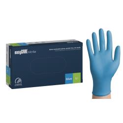 Rękawice nitrylowe easyCARE niebieski PF  - L (200 szt.)