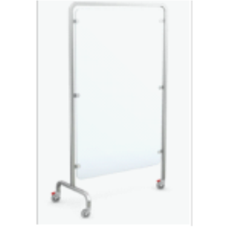 Parawan mobilny jednoskrzydłowy - biały