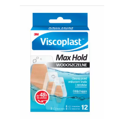 Zestaw plastrów MAX HOLD, wodoszczelne, transparantne, 3 rozm. 12 szt