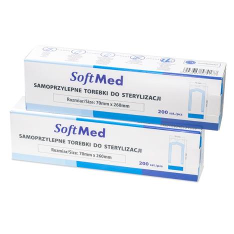 Torebki do sterylizacji, samoprzylepne SoftMed 90 x 230 mm (200 szt.)