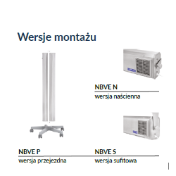 Lampa bakteriobójcza przepływowa dwufunkcyjna NBVE 110/110 SLRC  