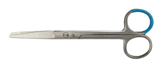 Nożyczki metalowe Deaver ostro-tępe, proste, jałowe - 1 szt.