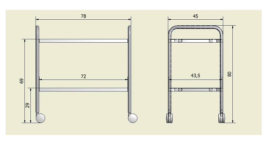 Stolik zabiegowy metalowy SZM-1