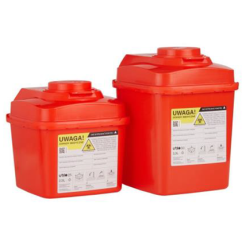 Pojemnik na odpady medyczne UTILO, czerwony, 1L