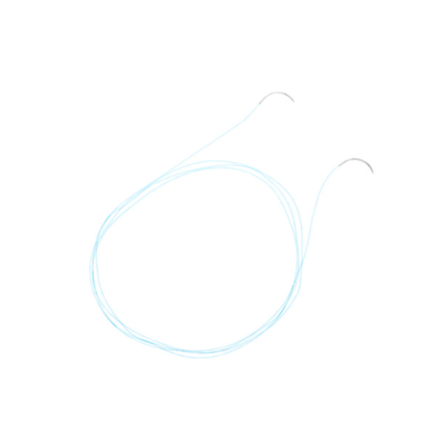 Szwy polipropylenowe niewchłaniane 2-0, dł. 75 cm, igła SC-2, tnąca, niebieski, op. 24 szt