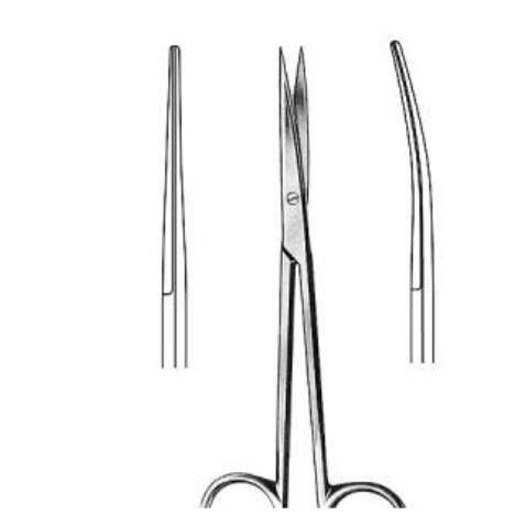 Nożyczki METZENBAUM preparacyjne ostro/tępe 14cm-zagięte