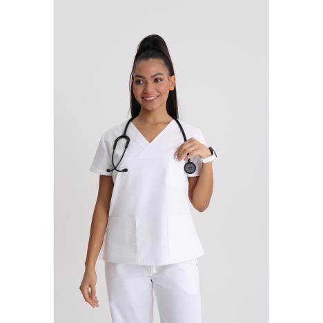 Bluza medyczna damska klasyczna Optic White M