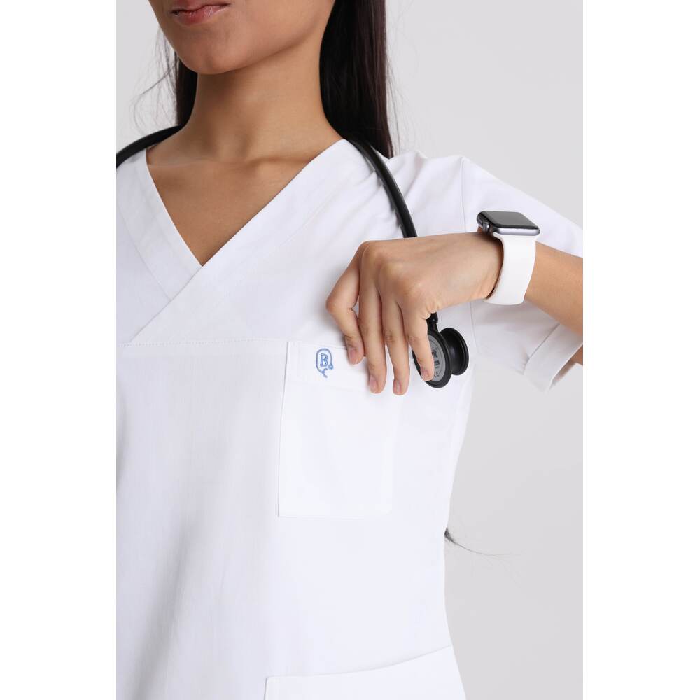 Bluza medyczna damska klasyczna Optic White M