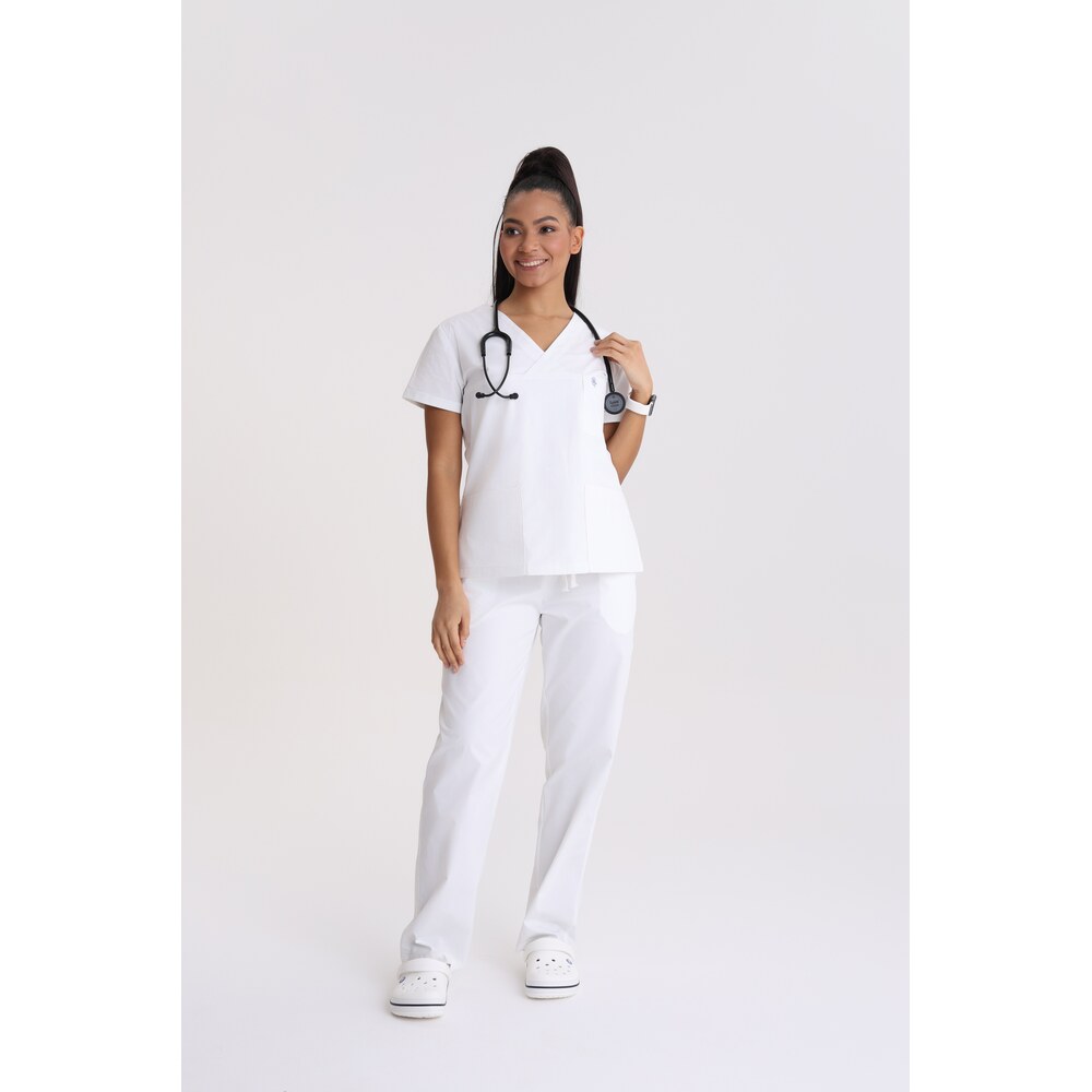 Bluza medyczna damska klasyczna Optic White XL