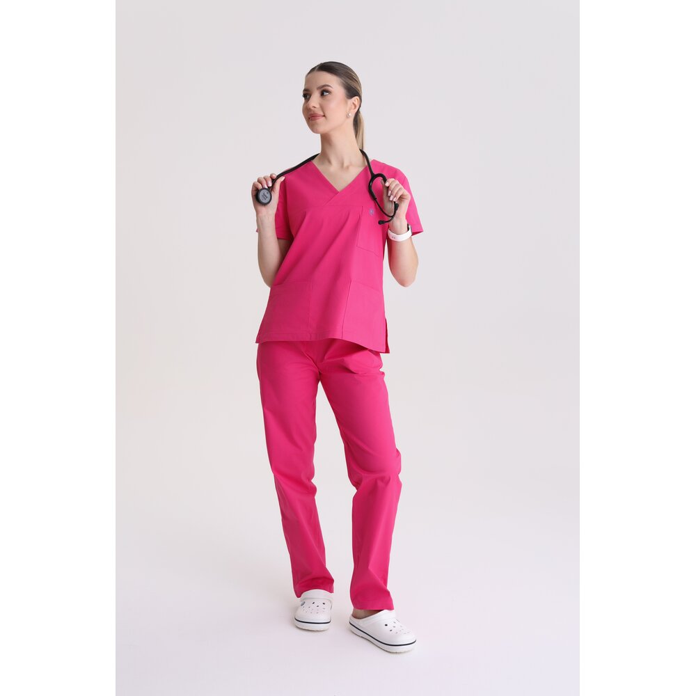 Bluza medyczna damska klasyczna Magenta XXL