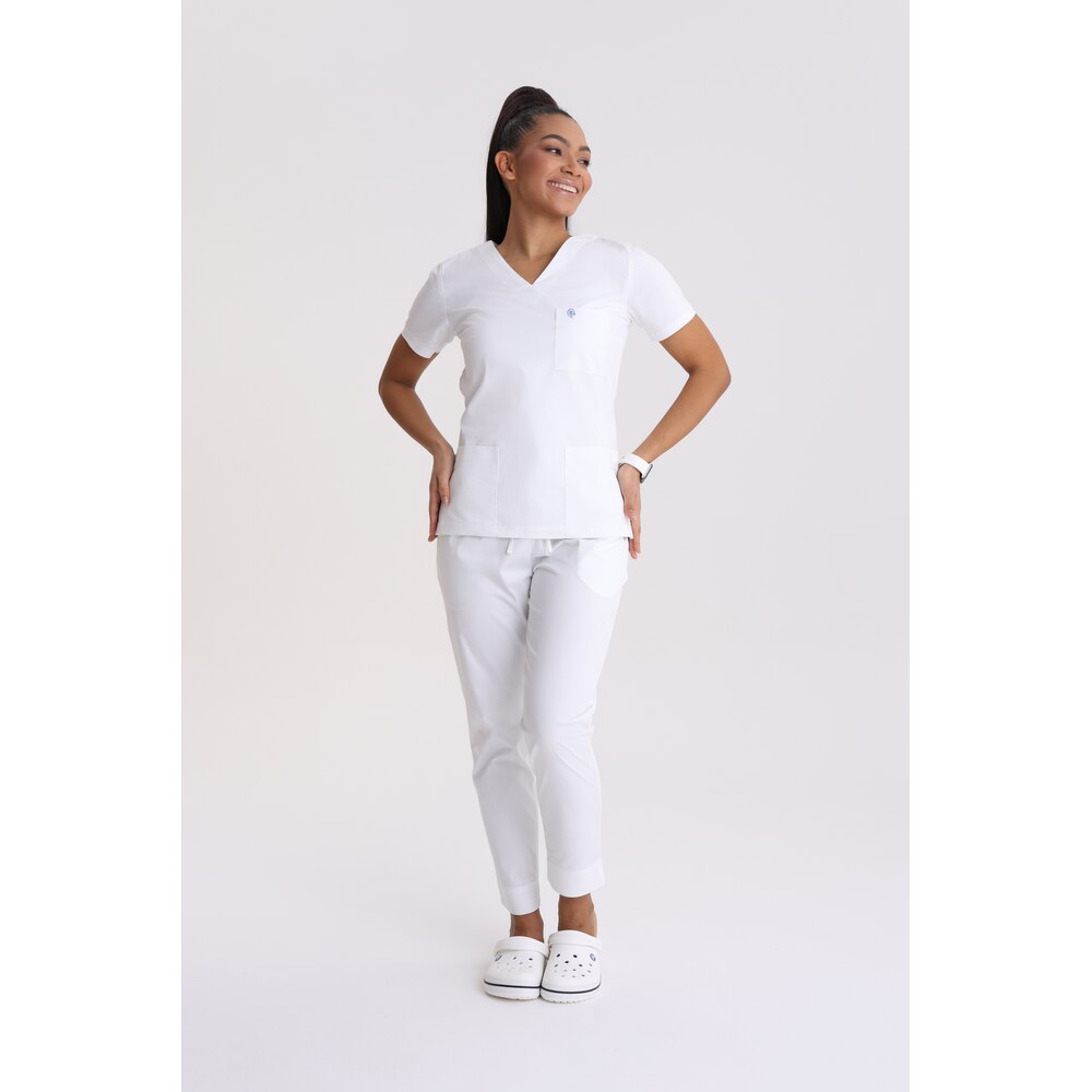 Bluza medyczna damska wiązana Optic White XS