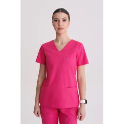 Bluza medyczna damska wiązana Magenta XS
