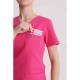 Bluza medyczna damska wiązana Magenta M