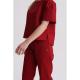 Bluza medyczna damska oversize Red Wine M